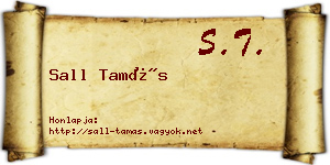 Sall Tamás névjegykártya