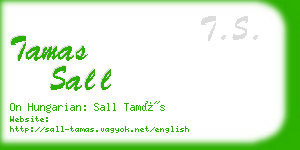 tamas sall business card